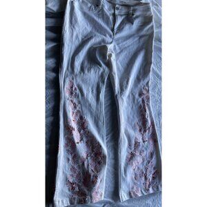 Vintage INC International Concepts Women's Embroidered Flare-leg Jeans Sz 12